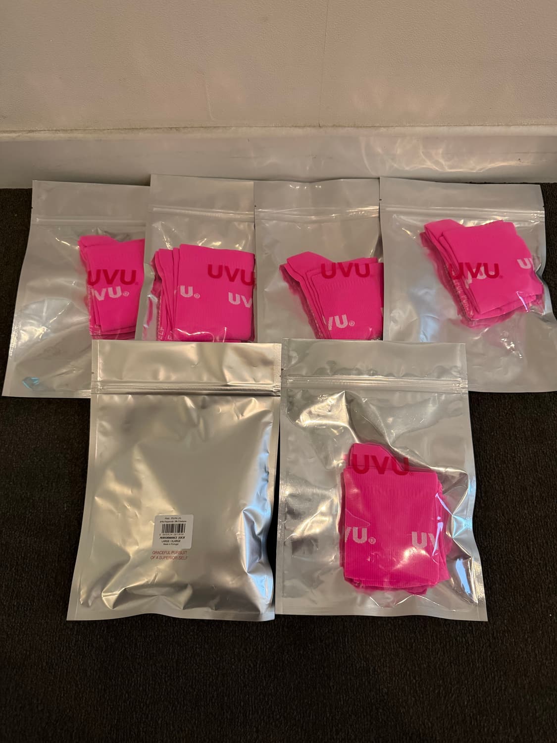 [새상품-SM/LXL] UVU Running Sock Pink 상품이미지1