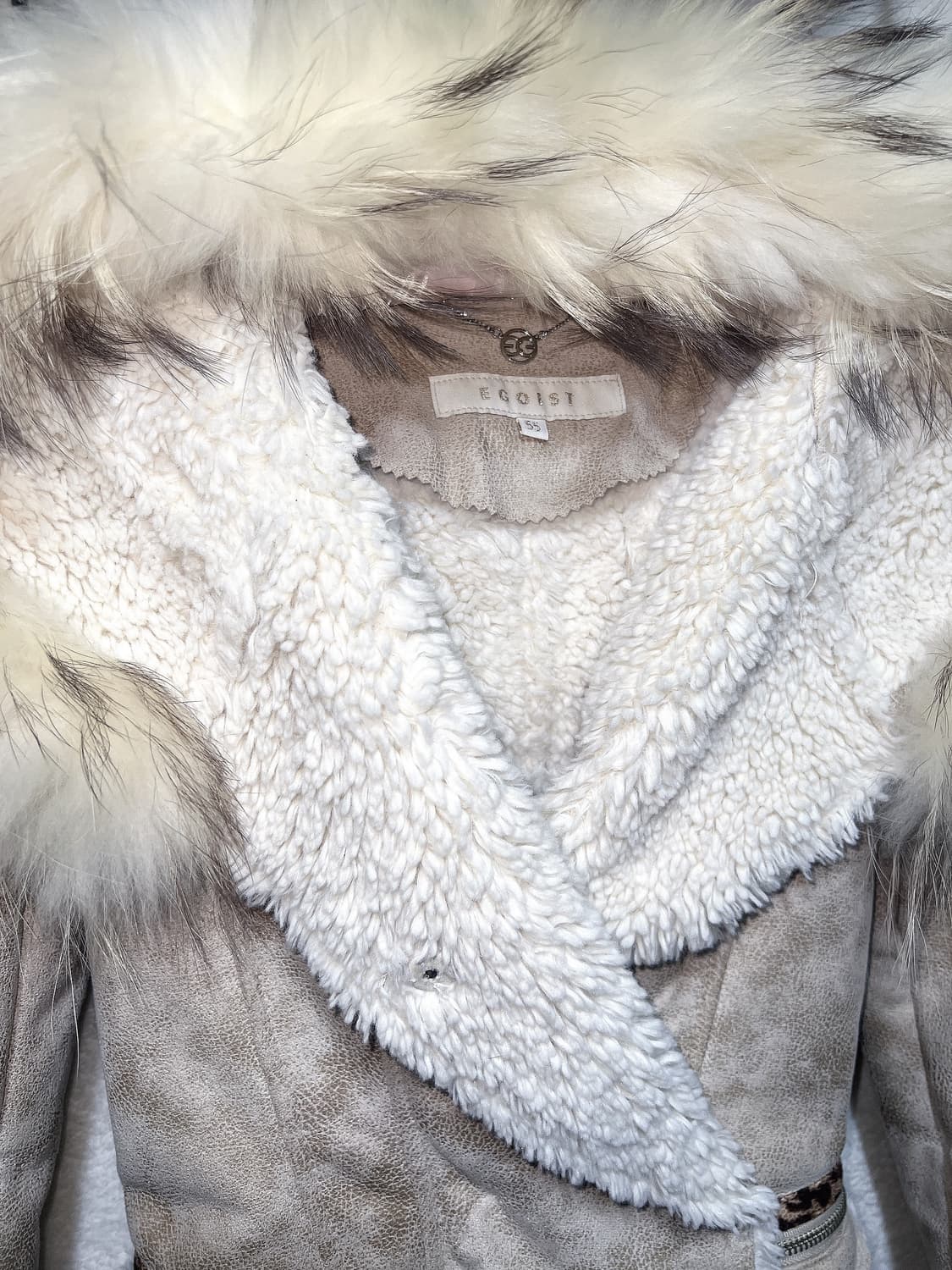 에고이스트 퍼후드 레오파드 호피 무스탕 털자켓 오네갸루 00s  펑크 상품이미지8