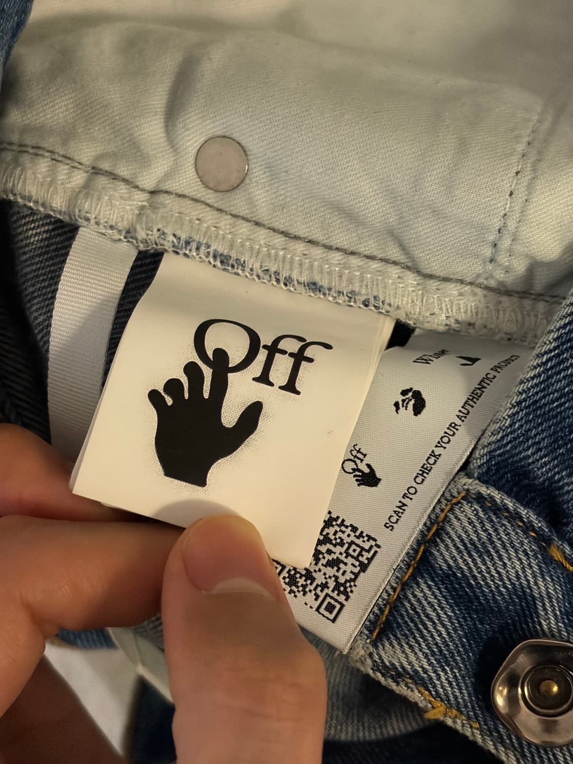 [31] 22SS 오프화이트 아웃라인 데님팬츠 청바지 연청 상품이미지8