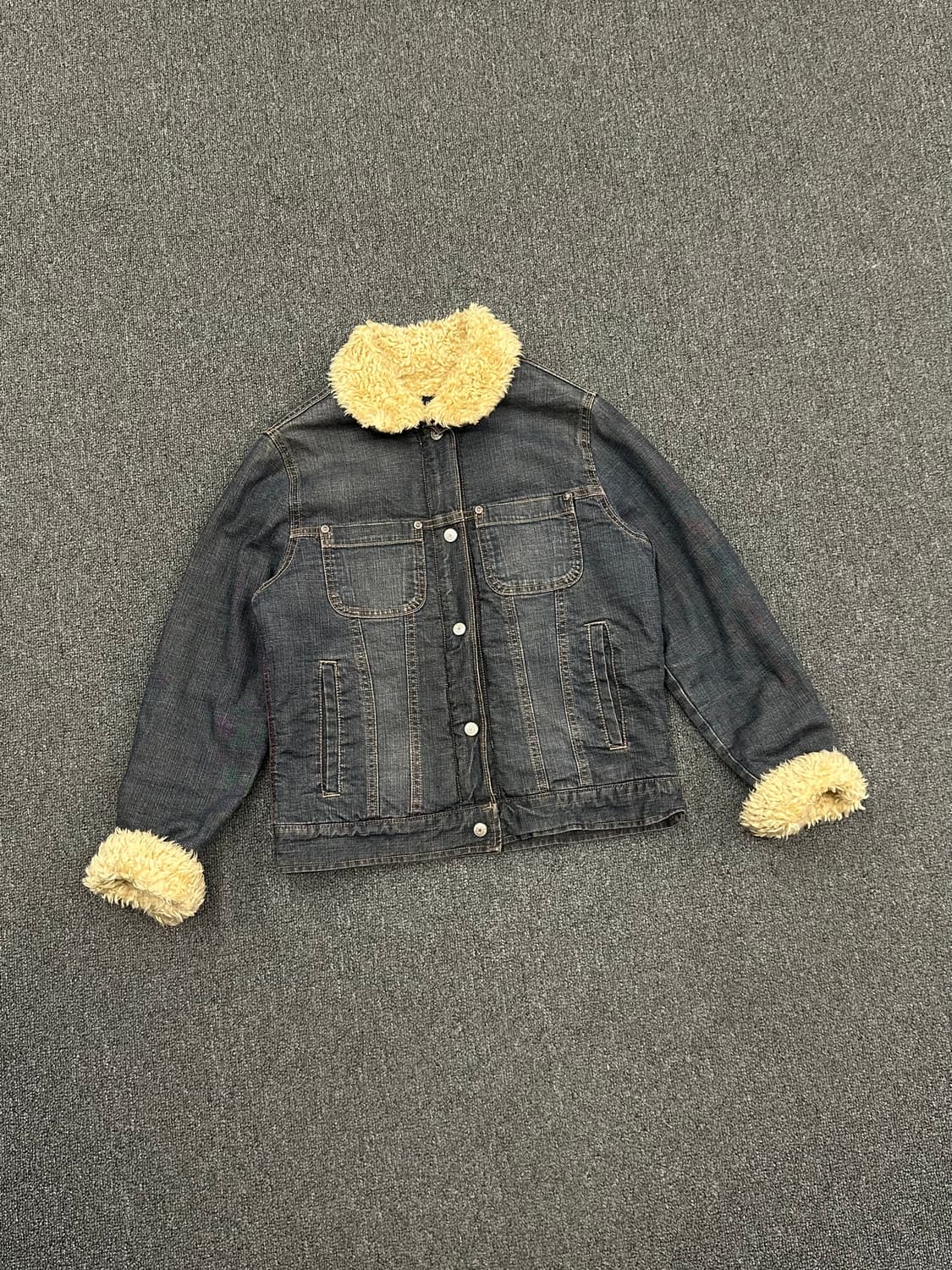 2XL)GAP 여성 셰르파 데님 자켓 상품이미지1