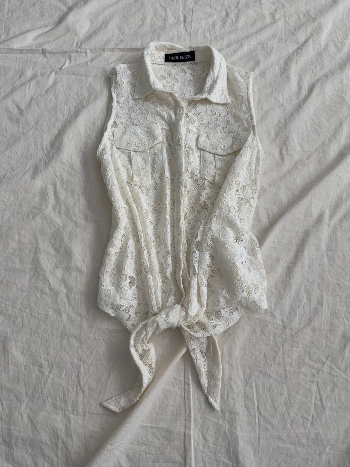 세실맥비 페어리 레이스 셔츠 슬리브리스 상품이미지1