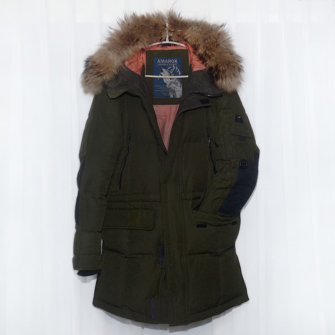 시리즈 (series) 아마록 라쿤퍼 헤비 구스다운 야상 패딩 (100) 상품이미지1