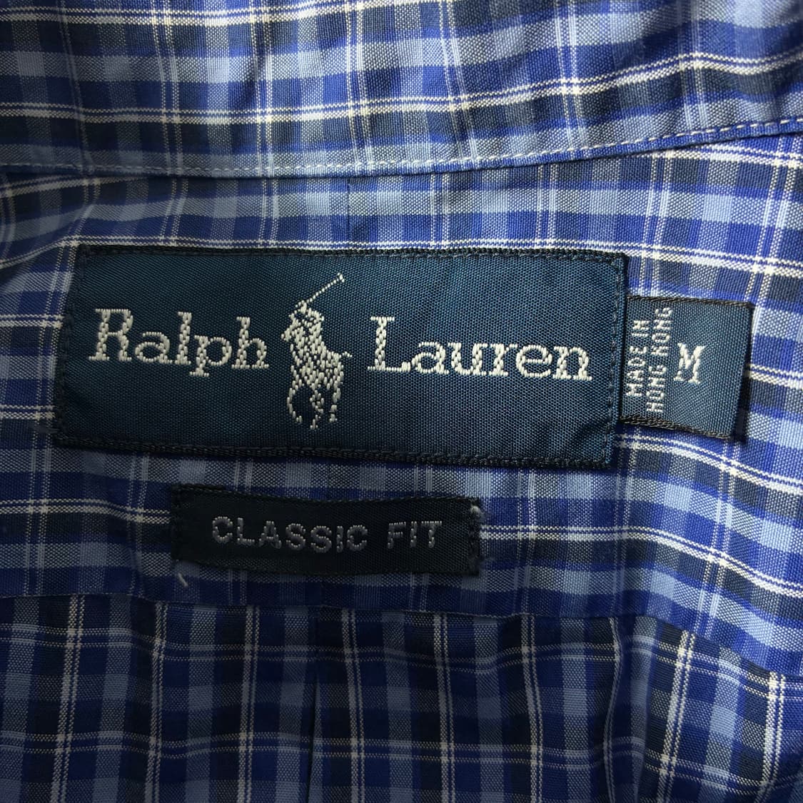 Polo  폴로 랄프로렌 자수 코튼 블루 깅엄체크 반팔셔츠  상품이미지4