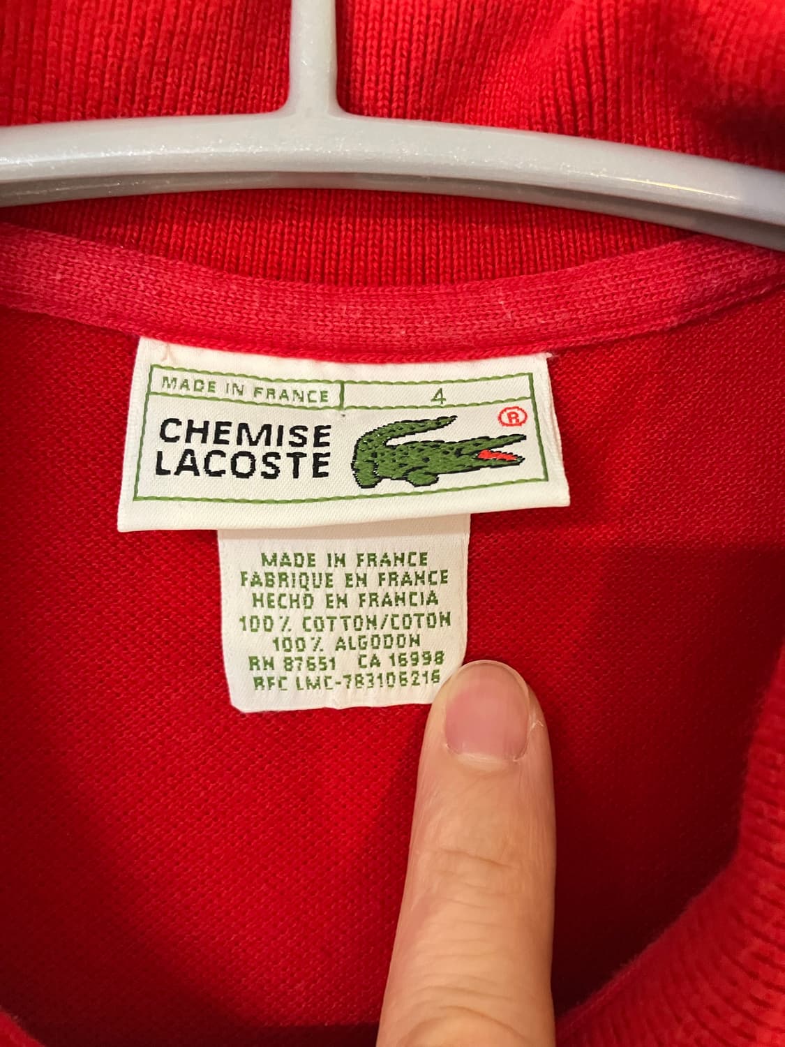 프랑스 LACOSTE 빈티지 반팔 폴로셔츠 상품이미지4