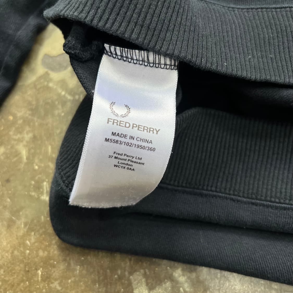 M) 프레드페리 로고 니트 맨투맨 상품이미지5