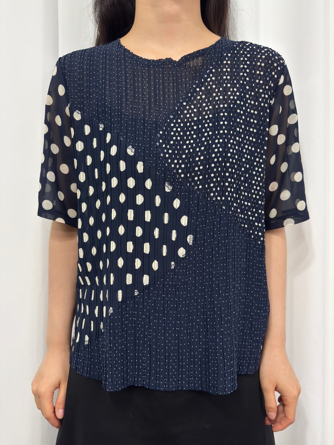 dot design blouse  상품이미지1