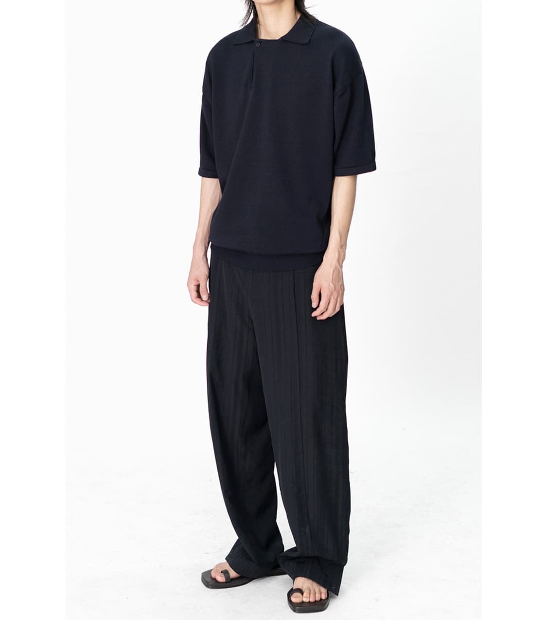 폴리테루 반팔 니트 럭비티 [Rugby 1/2 Knit Dark Navy 상품이미지2