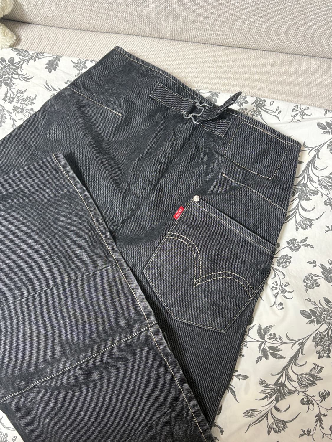 리바이스 엔지니어드 롱 스커트 (흑청) 상품이미지2