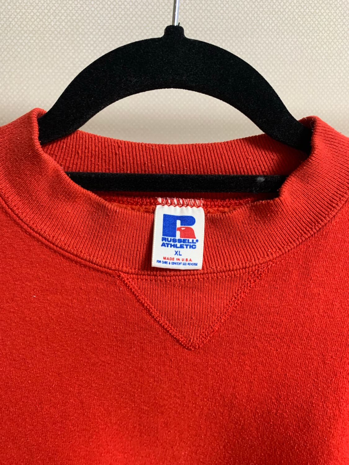 빈티지 80s USA 러셀 레드 스웻셔츠 상품이미지3