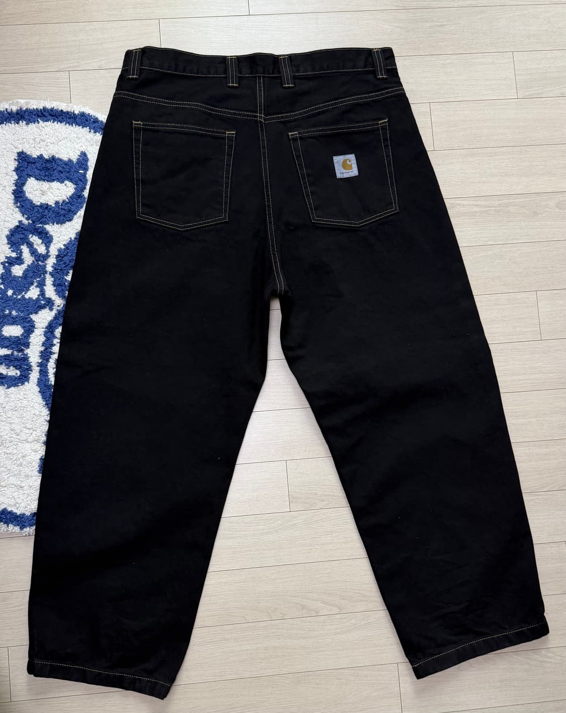 칼하트 윕 브랜든팬츠 스톤 워시드 블랙컬러 L사이드 상품이미지2