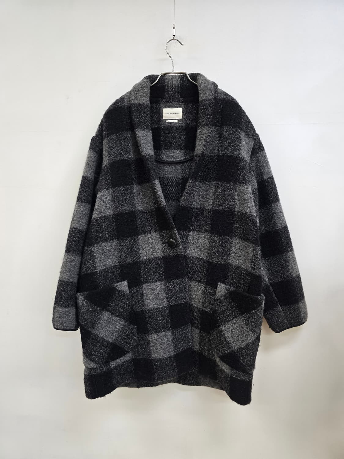 이자벨마랑 정품 포근체크 도톰 울 루즈핏 코트 상품이미지2