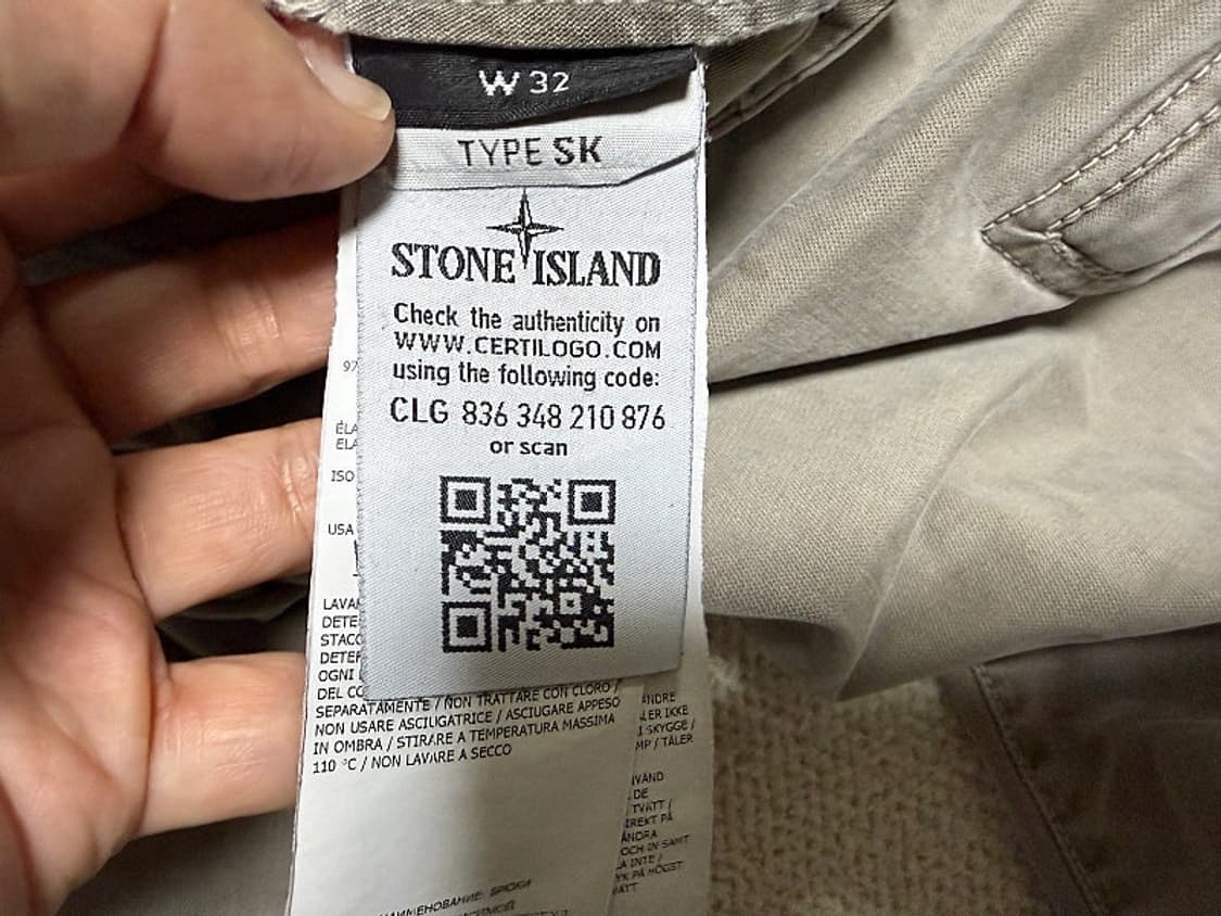 스톤 아일랜드 카고 바지 남성용 32인치 상품이미지8