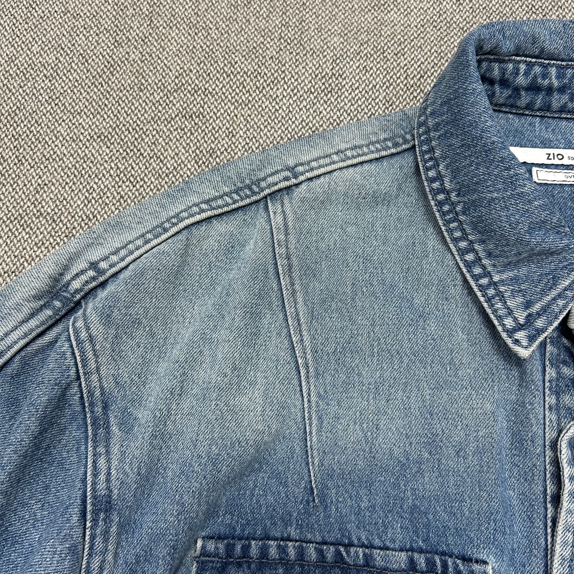 지오송지오 오버핏 절개 데님자켓(95) 상품이미지5