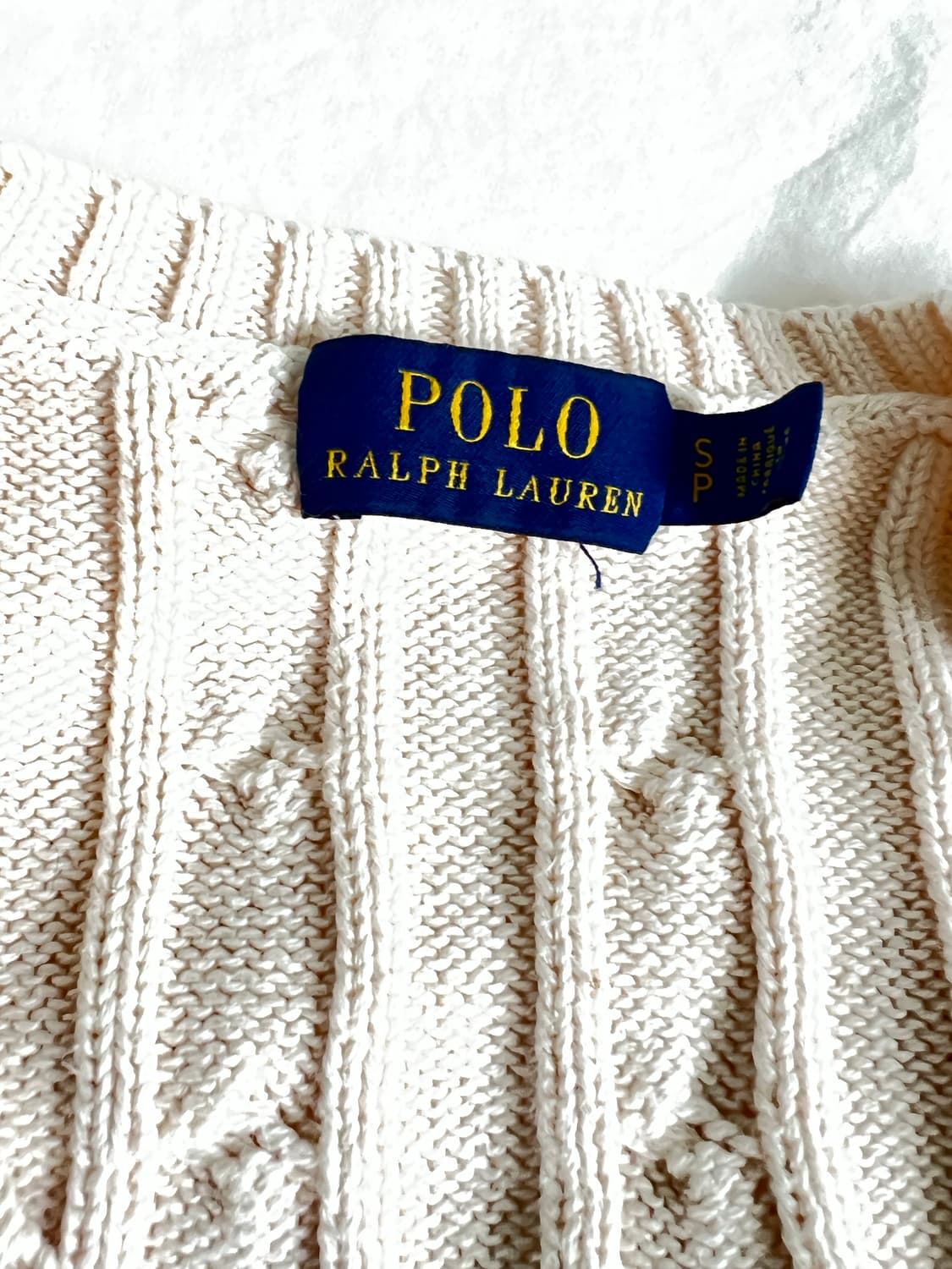 폴로 케이블 니트 S 상품이미지5