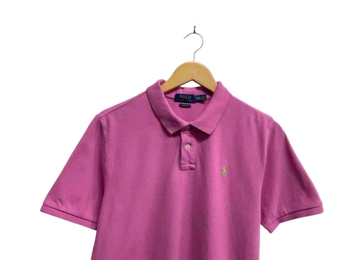 폴로 랄프로렌 핑크 PK 카라 반팔티 S 상품이미지2