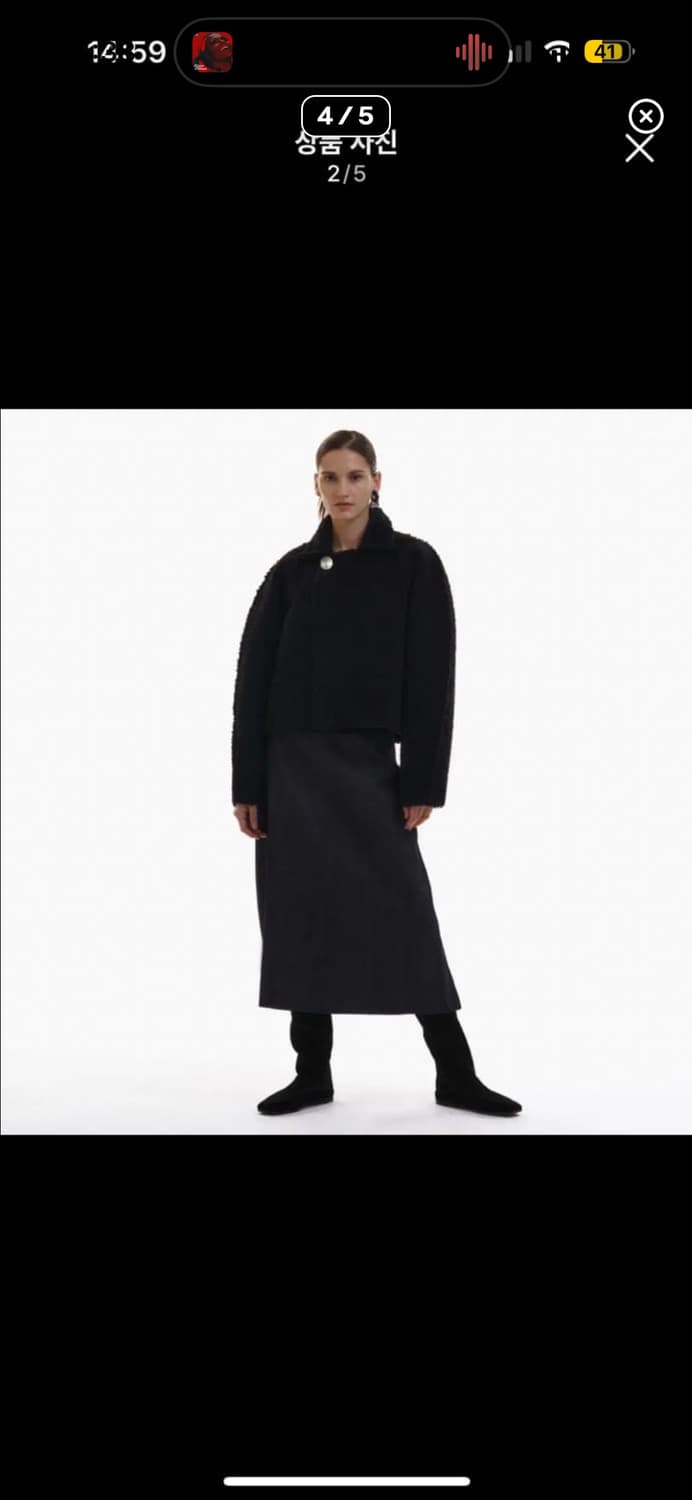 Yunse 하프 플리츠 스커트 데님 상품이미지4