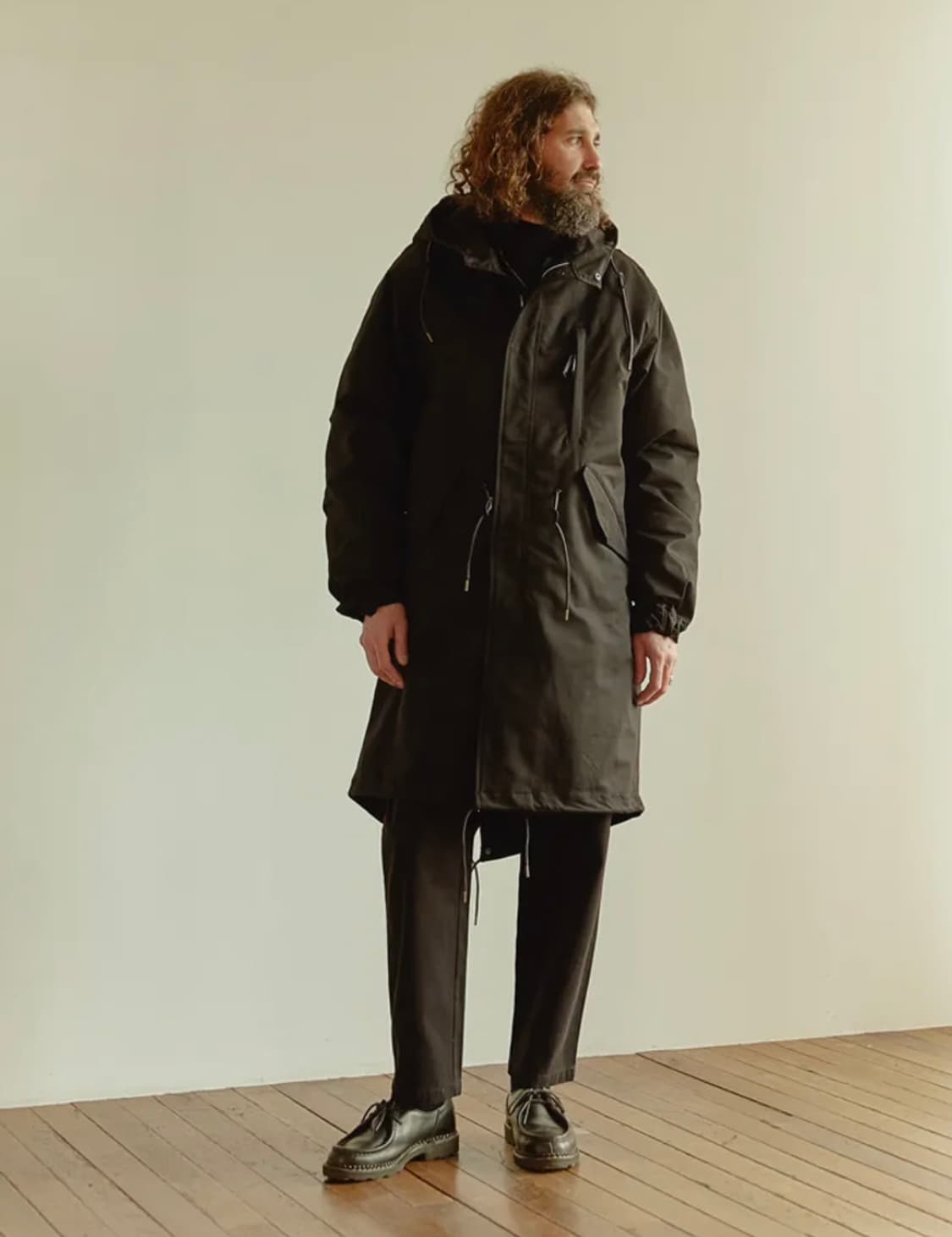 유니폼브릿지 M51 피쉬테일 파카 후드 야상점퍼 개파카 블랙 XL 상품이미지2