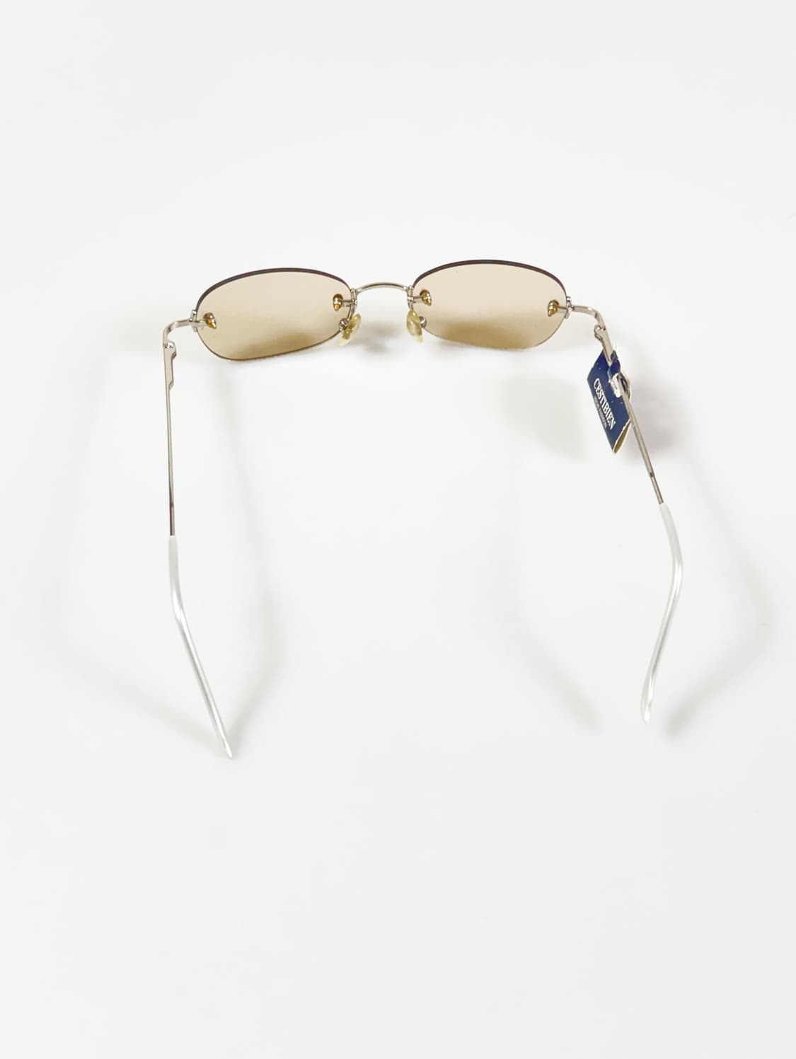 CESTIBIEN 무테 스퀘어 프레임 빈티지 틴트 안경 상품이미지5