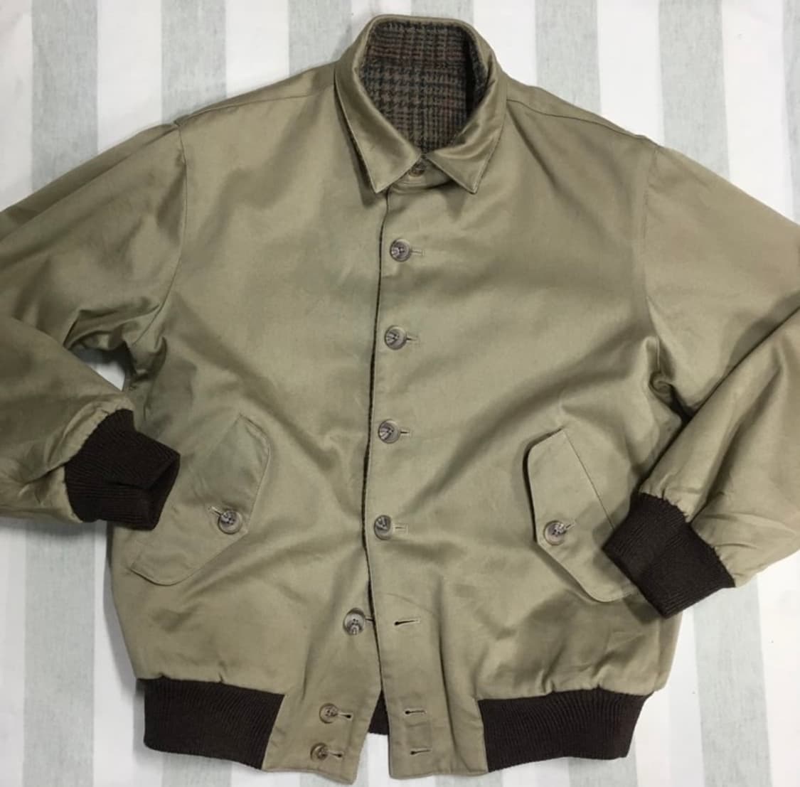 90s 빈티지 해리스트위드 & 코튼 리버시블 자켓 상품이미지2