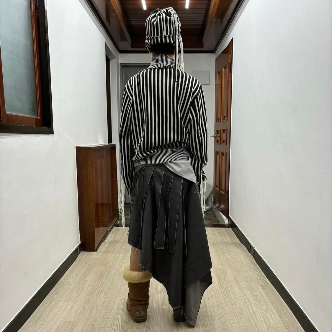 공테잎 fringe button skirt 프린지 스커트 상품이미지4