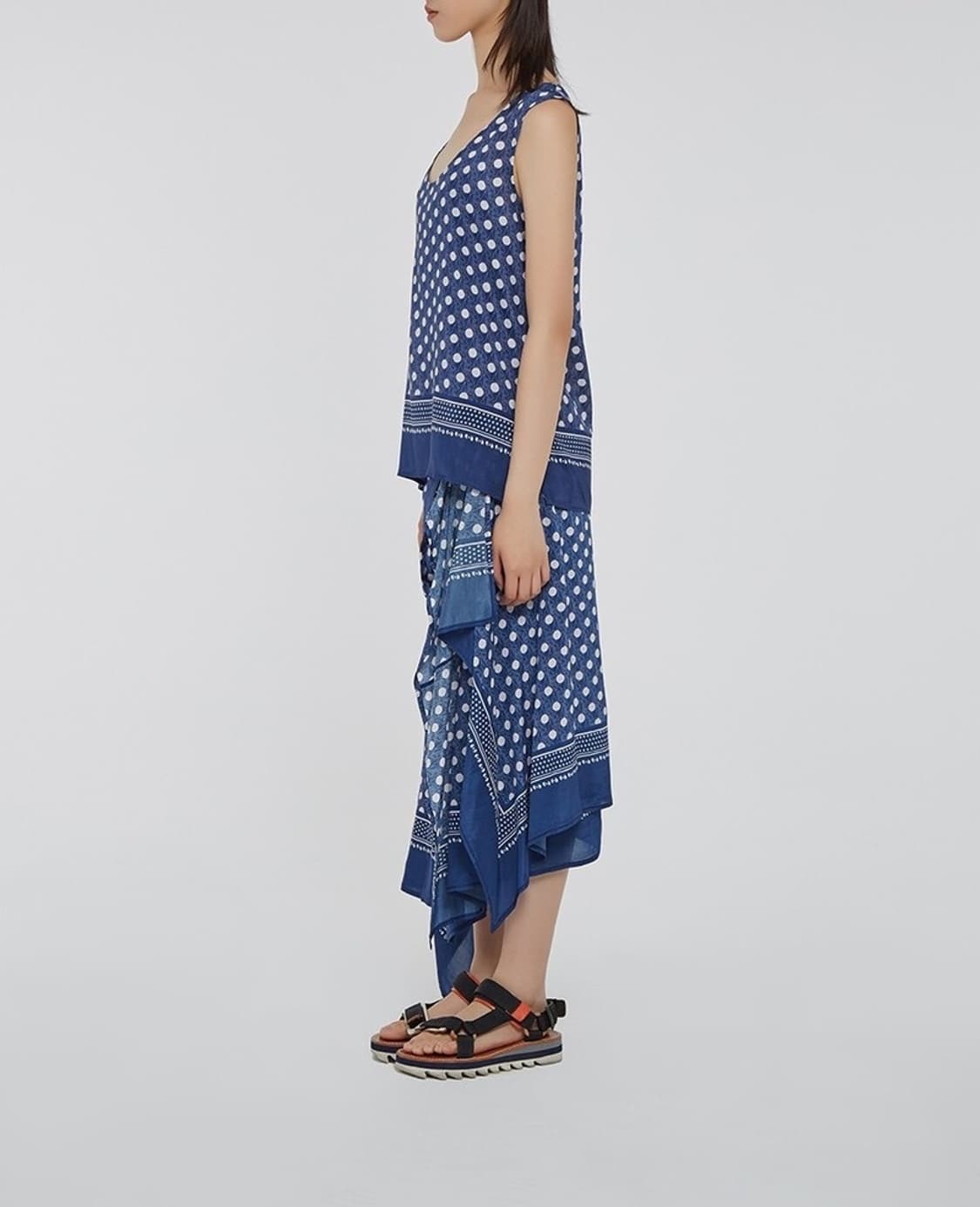 Aimons 리조트 도트  랩 스커트  상품이미지4