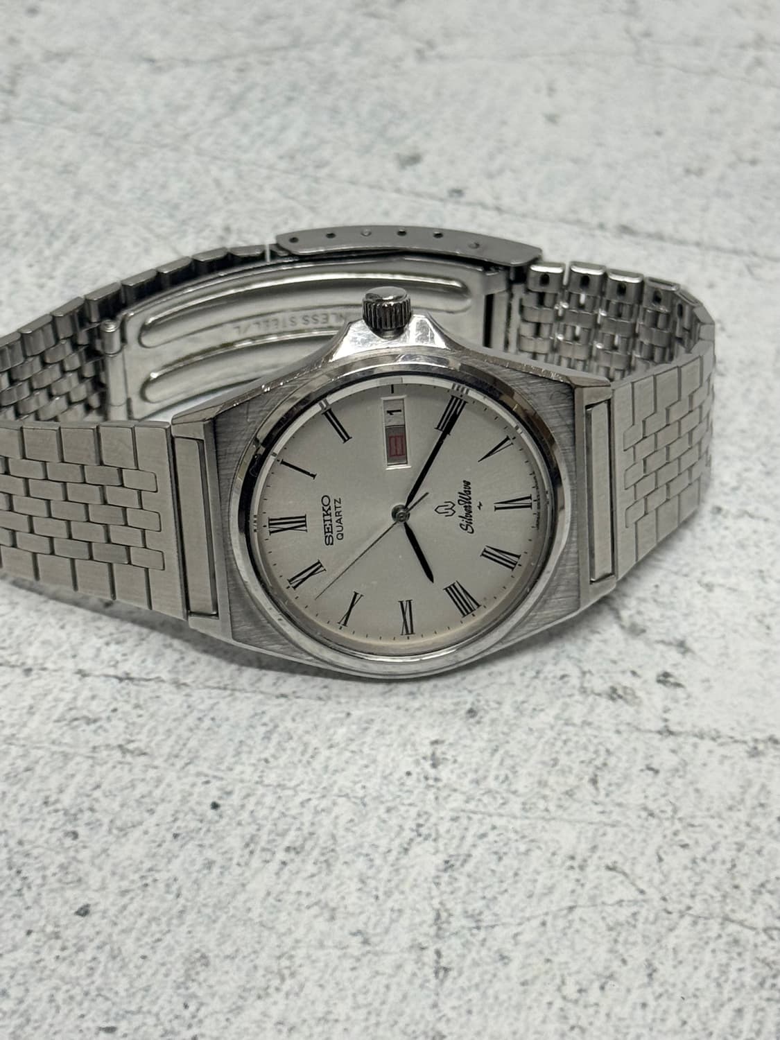 90s 빈티지 세이코 실버웨이브 로마인덱스 쿼츠 상품이미지6