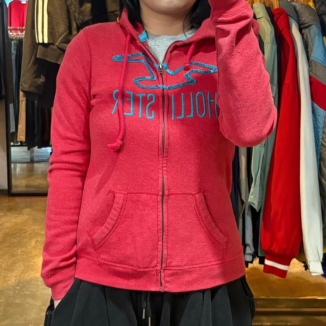 홀리스터 빅로고 후드집업 상품이미지1