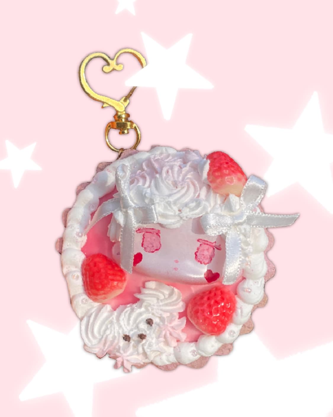 크림퍼피 딸기타르트키링(creampuppy tart keyring) 상품이미지1