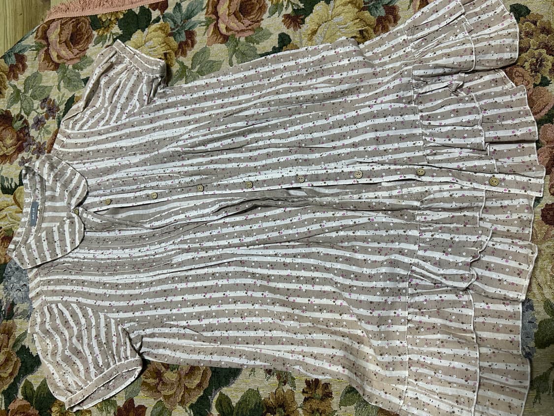 빈티지 잔꽃 스트라이프 캉캉 원피스 상품이미지2