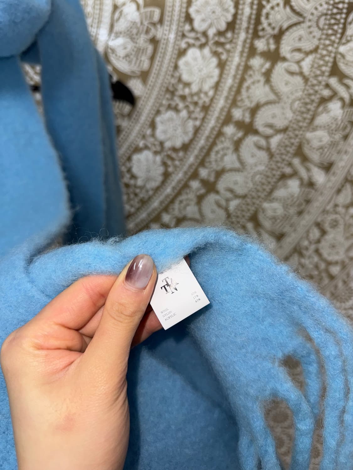 타티아나 울 스카이블루 머플러 목도리  상품이미지6