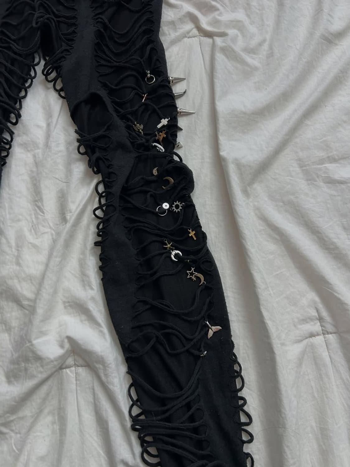 Charm black leggings 상품이미지3