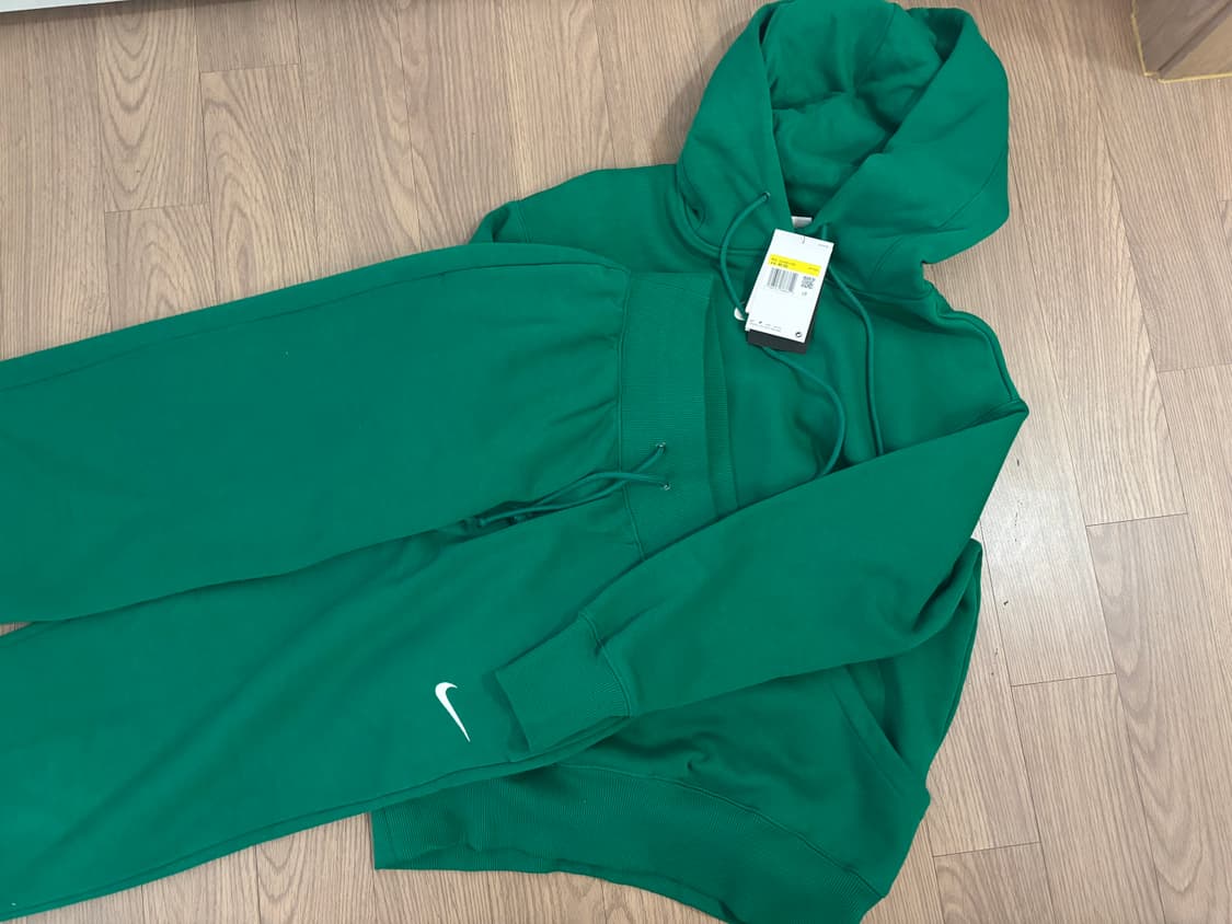 미착용 나이키 기모 후드티 조거팬츠 오버핏 와이드핏 여성s이지만m 상품이미지1