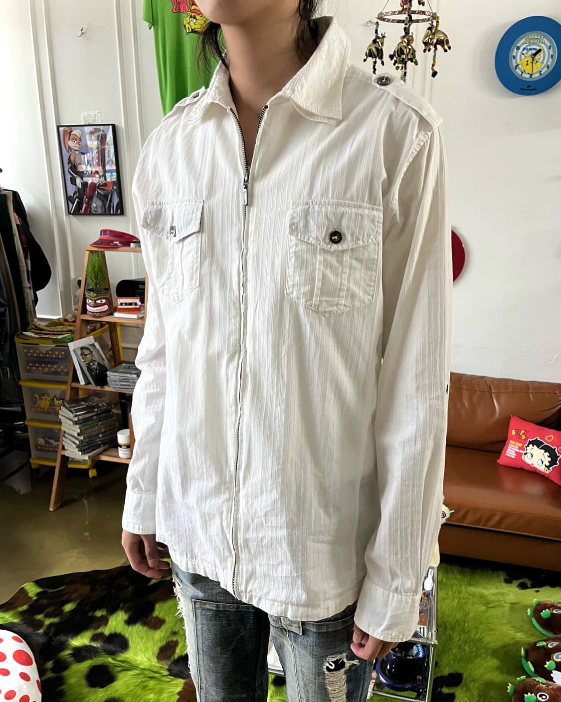 90-00s ΩMKOS Japan Double Neck Zip-up JK 상품이미지2