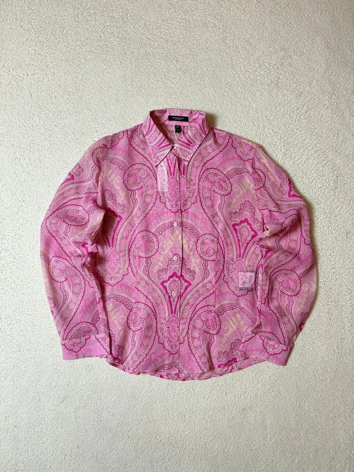 버버리 00's 100% 실크 페이즐리 셔츠 세트 PN7569 상품이미지2