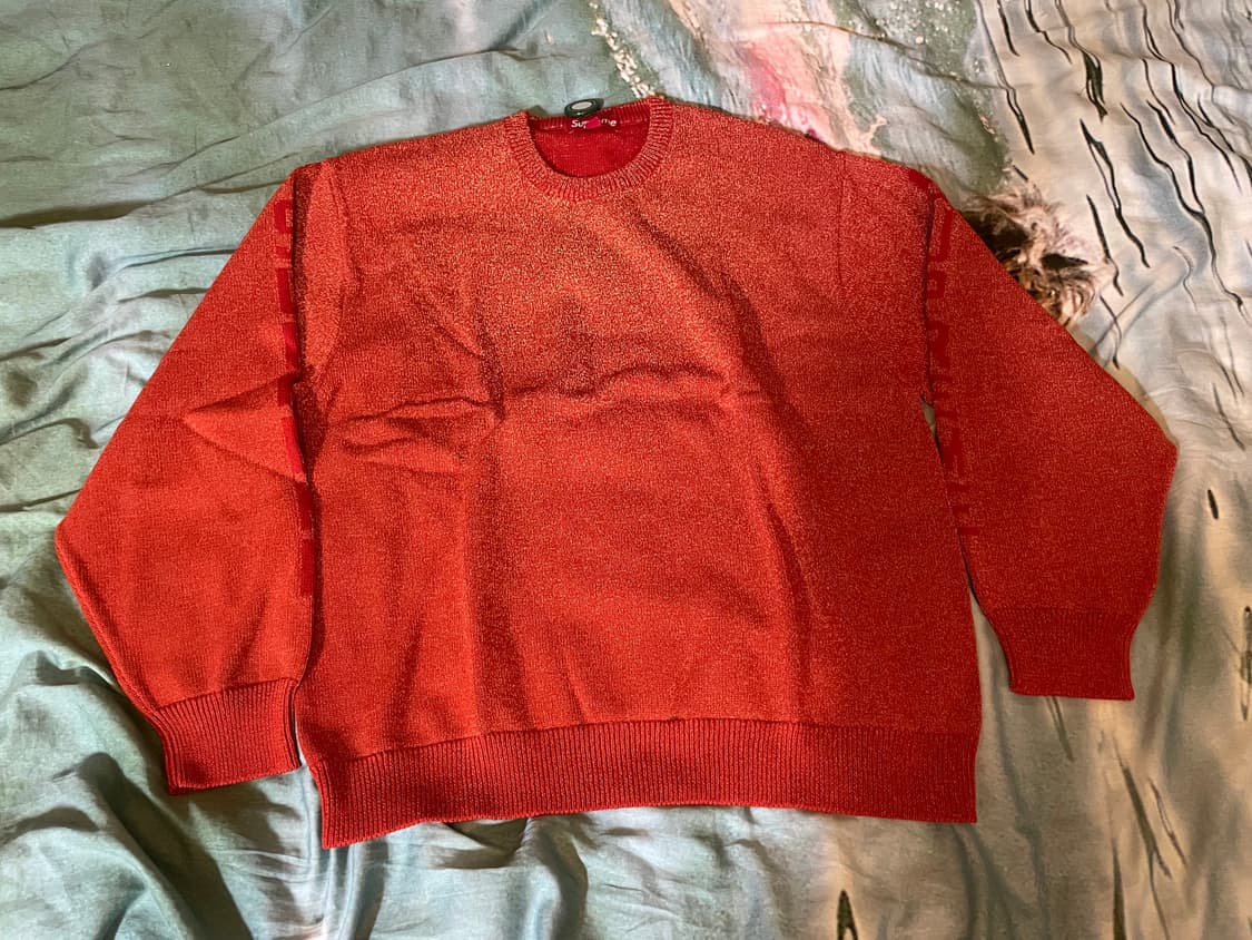 [XL] 슈프림 리플렉티브 스웨터 오렌지(ss24) 상품이미지2