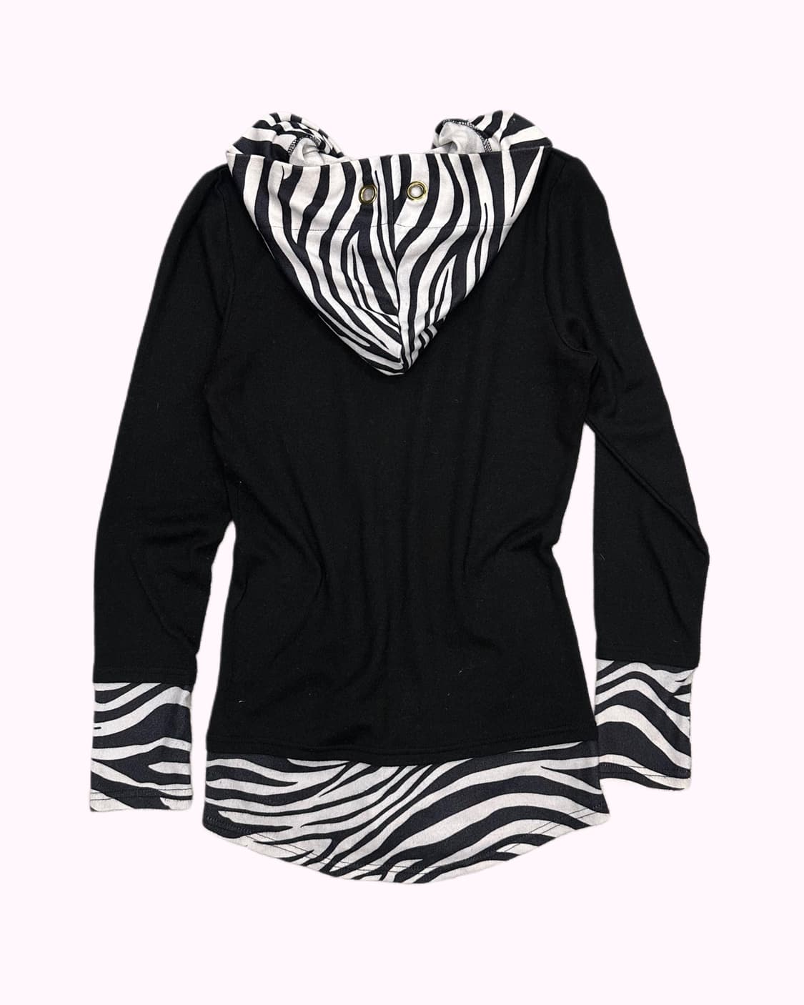 zebra layered knit hood zip-up 상품이미지5