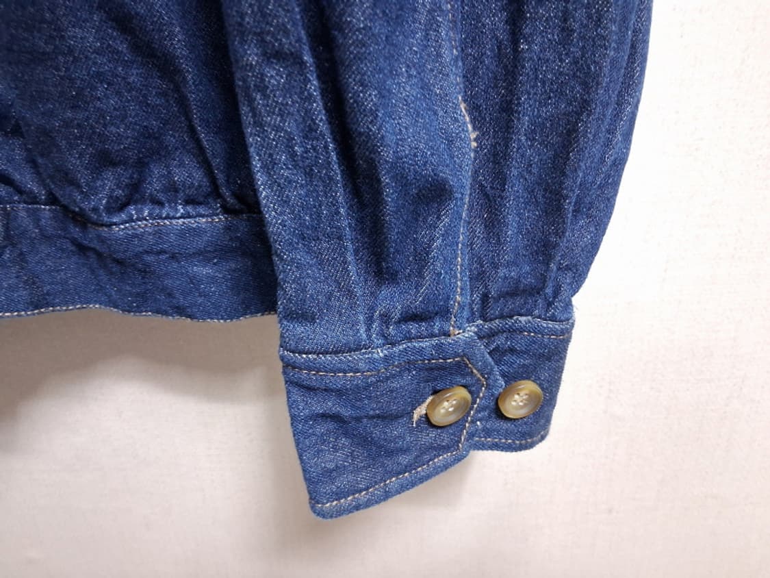 일본빈티지 등파인 백 리본끈 디테일  리본끈 청쟈켓 가오리루즈핏 66까지 상품이미지4