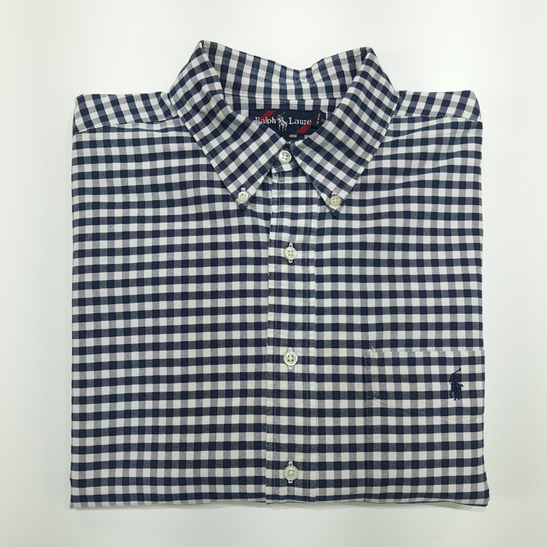 CN774 XL 폴로 랄프로렌 빅셔츠 네이비 깅엄체크 긴팔 셔츠 남방 상품이미지10