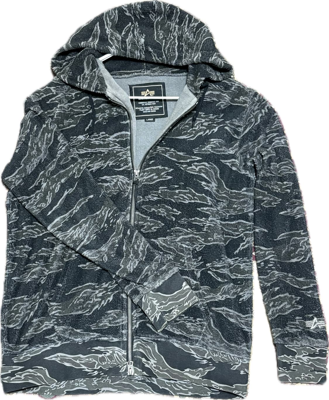 알파 인더스트리 카모 후드집업 L 상품이미지1