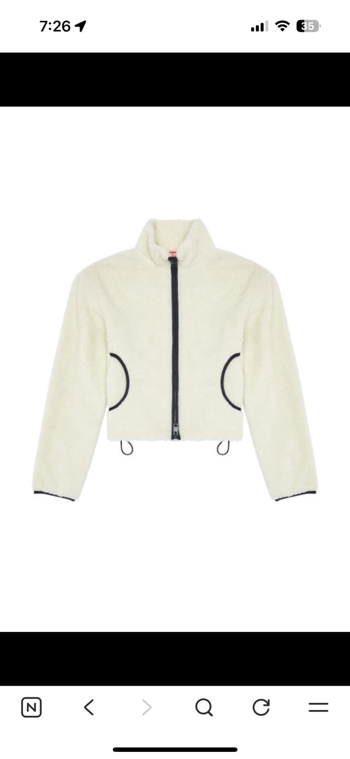 diesel 디젤 후리스 화이트 새상품 판매합니다! 상품이미지4