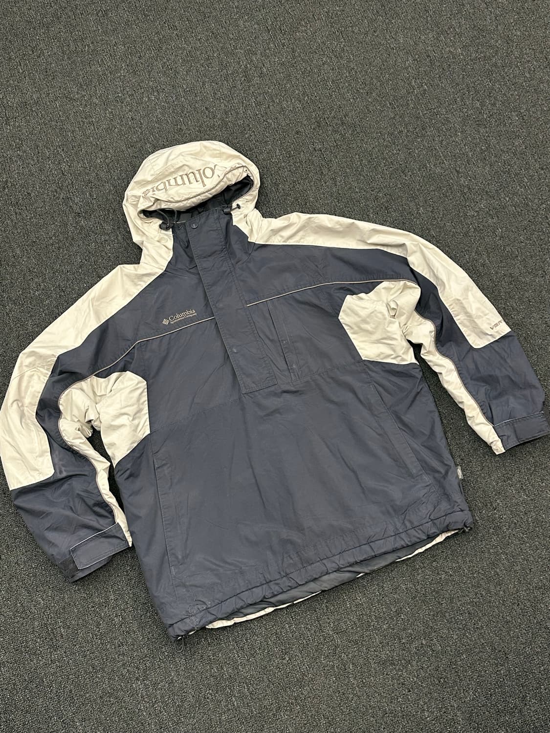 M)콜롬비아 고프코어 배색 하프집업 패딩 바람막이 상품이미지4