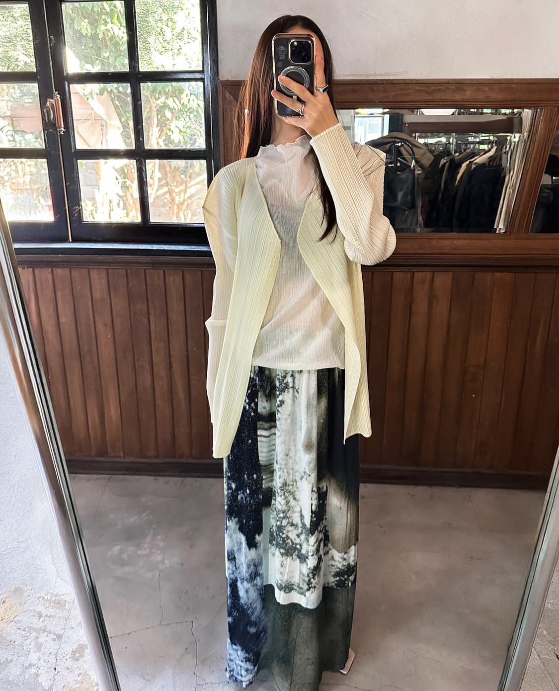 PLEATS PLEASE yellow cardigan 상품이미지2