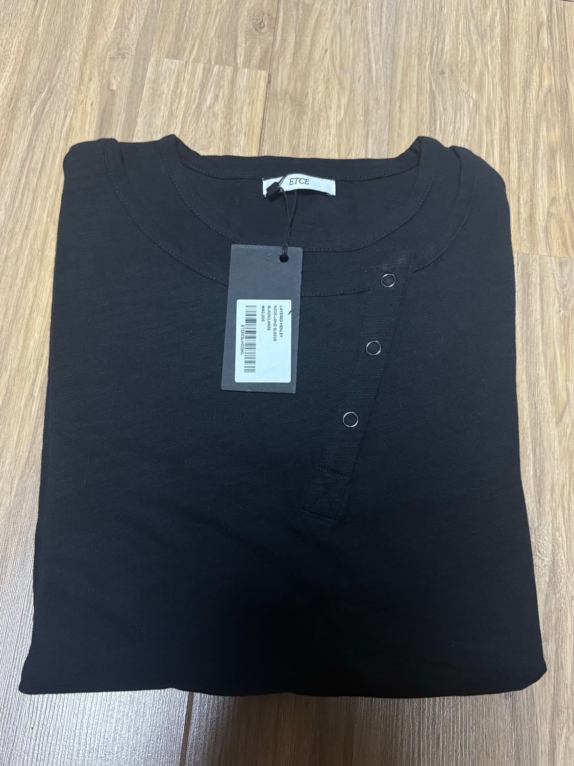 Etce 이티씨이 레이어드 헨리넥 핑거홀 롱슬리브 L 상품이미지2