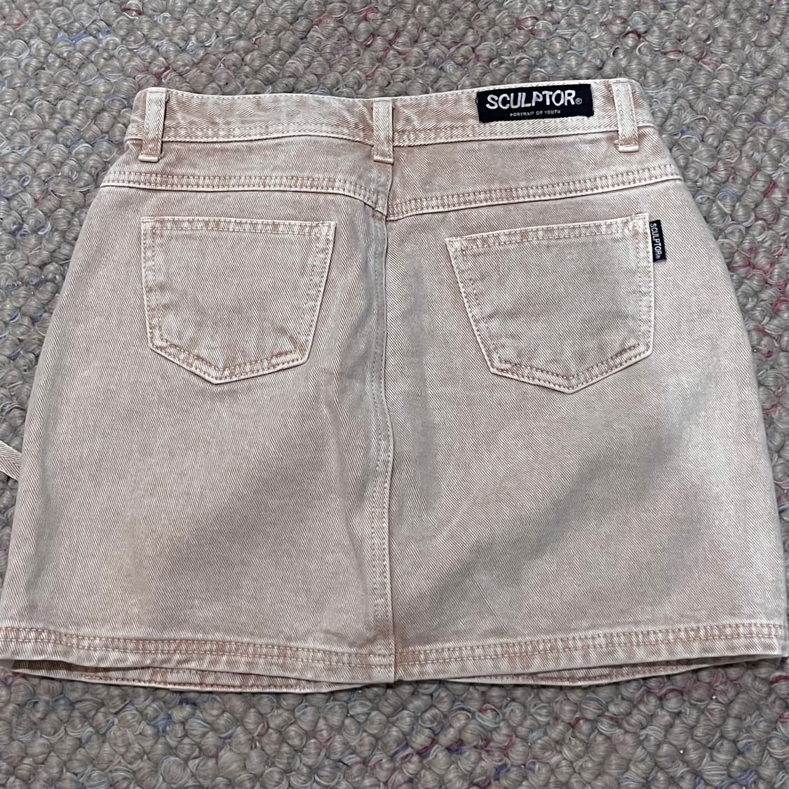 스컬프터 워싱 카고 스커트 핑크베이지 M 상품이미지2