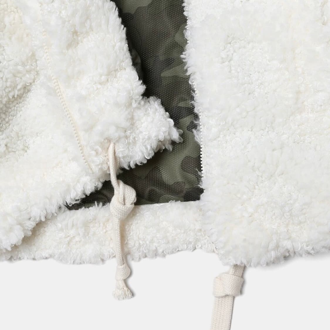 seo 에스이오 시어링 점퍼 퍼 자켓 화이트 상품이미지9