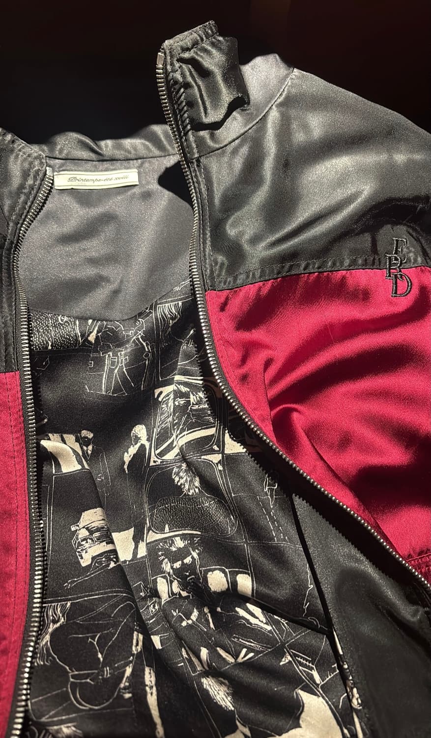 erd 실크 버건디 퓨처 트랙자켓  상품이미지1