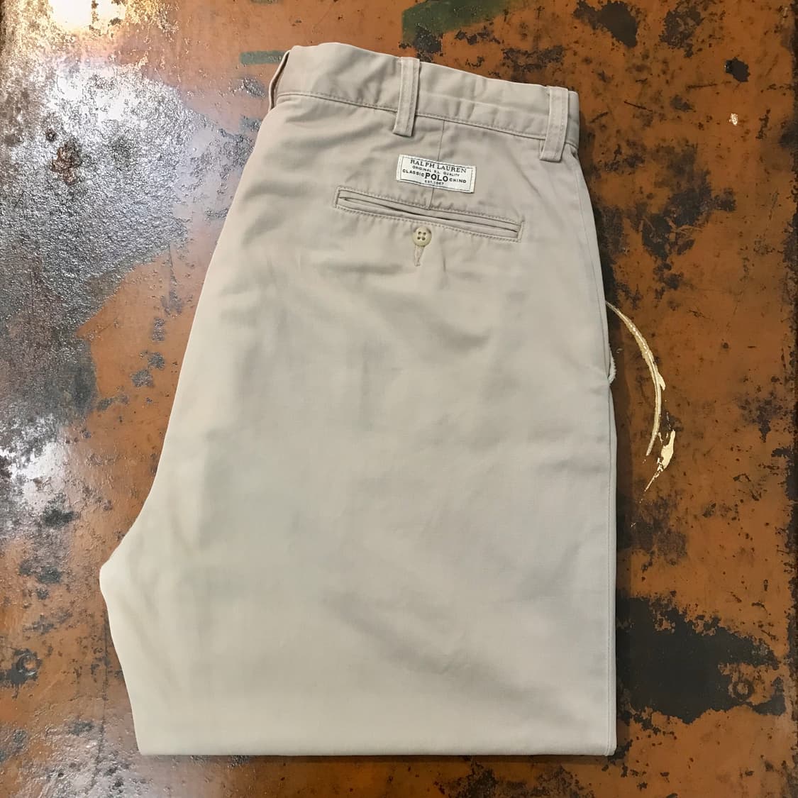 폴로랄프로렌 베이지 코튼 치노 팬츠 면바지 허리 37 빅사이즈 상품이미지1