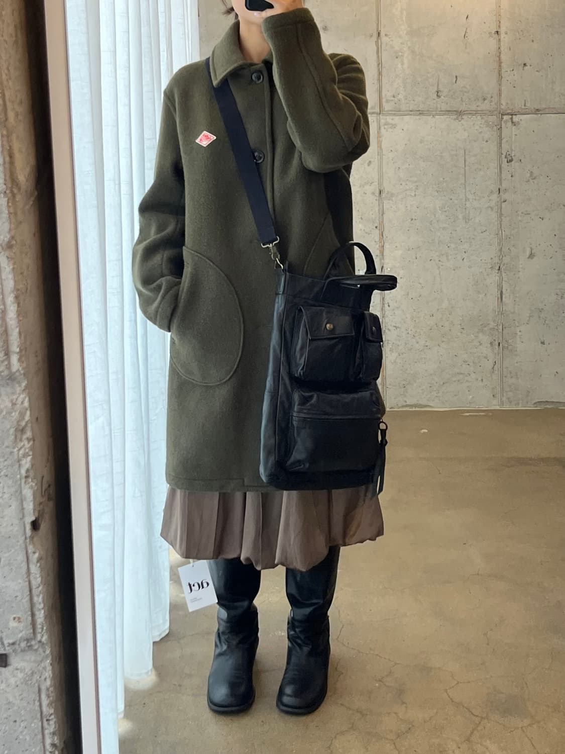 SSAMZIE 천연 소가죽 포켓 백 상품이미지5