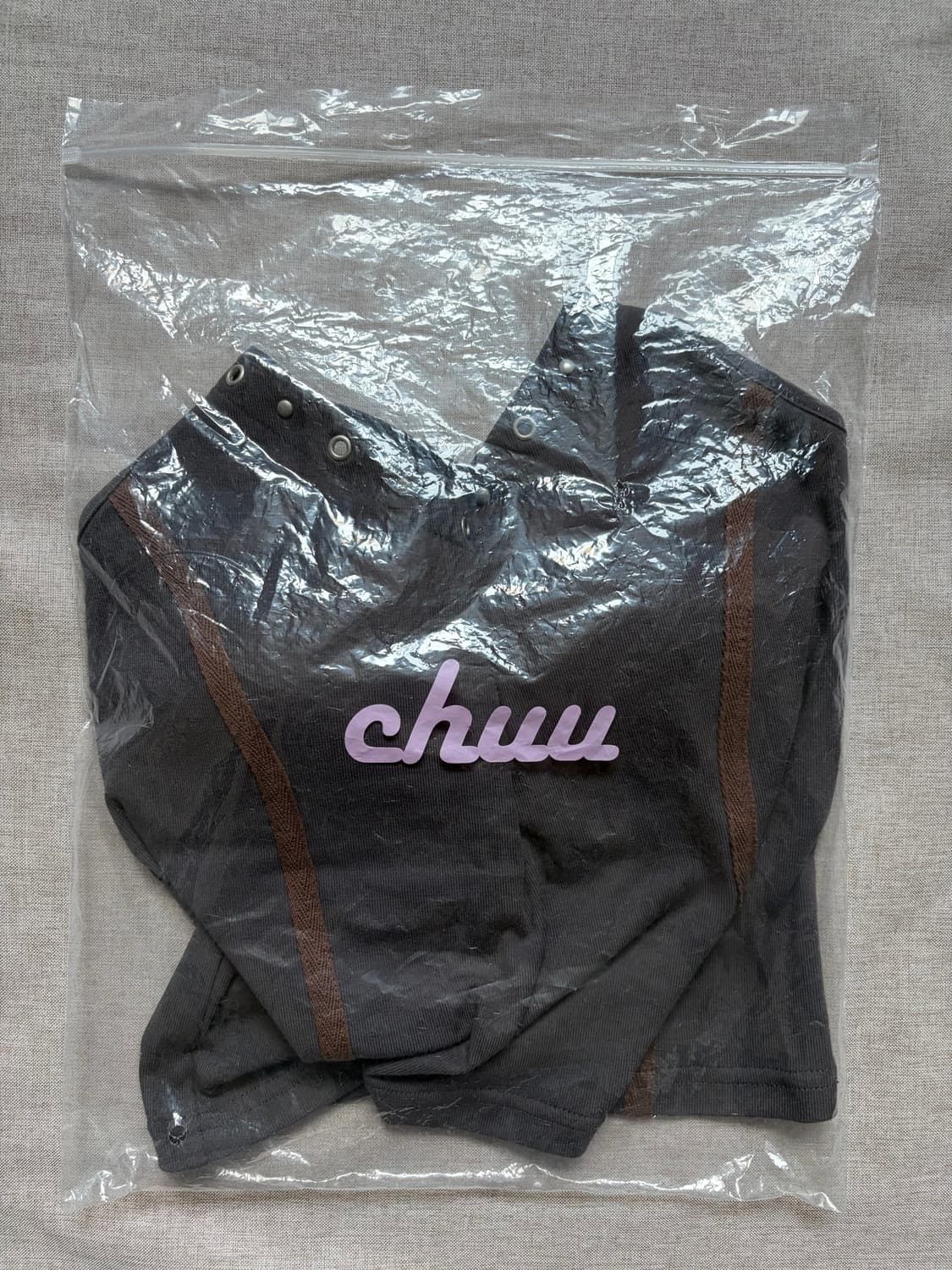 chuu 츄 홀터넥 탑 차콜 상품이미지2