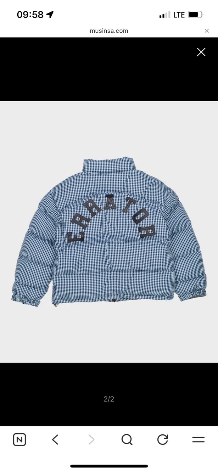 이알티알 체크 패딩 상품이미지2